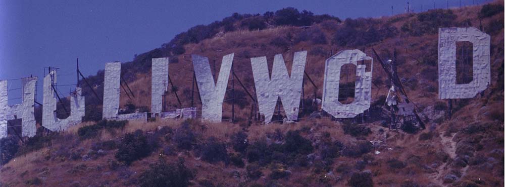 Damaged Hollywood Sign